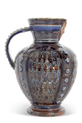 Lot 46 - Early Doulton Lambeth stone ware jug, the...