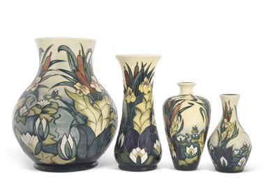 Lot 53 - Group of Moorcroft pottery vases, all with...