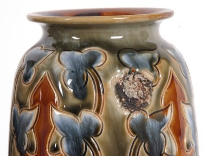 Lot 58 - A pair of Royal Doulton Art Nouveau vases with...