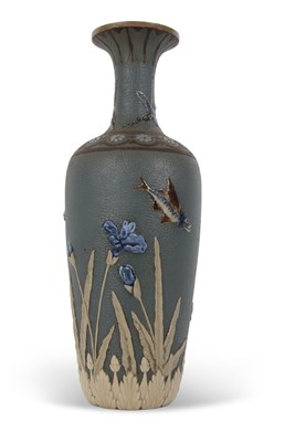 Lot 59 - A Doulton Lambeth silicon vase decorated in...