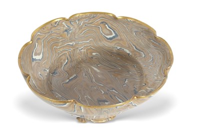 Lot 61 - A large shaped Agate ware bowl by Doulton...