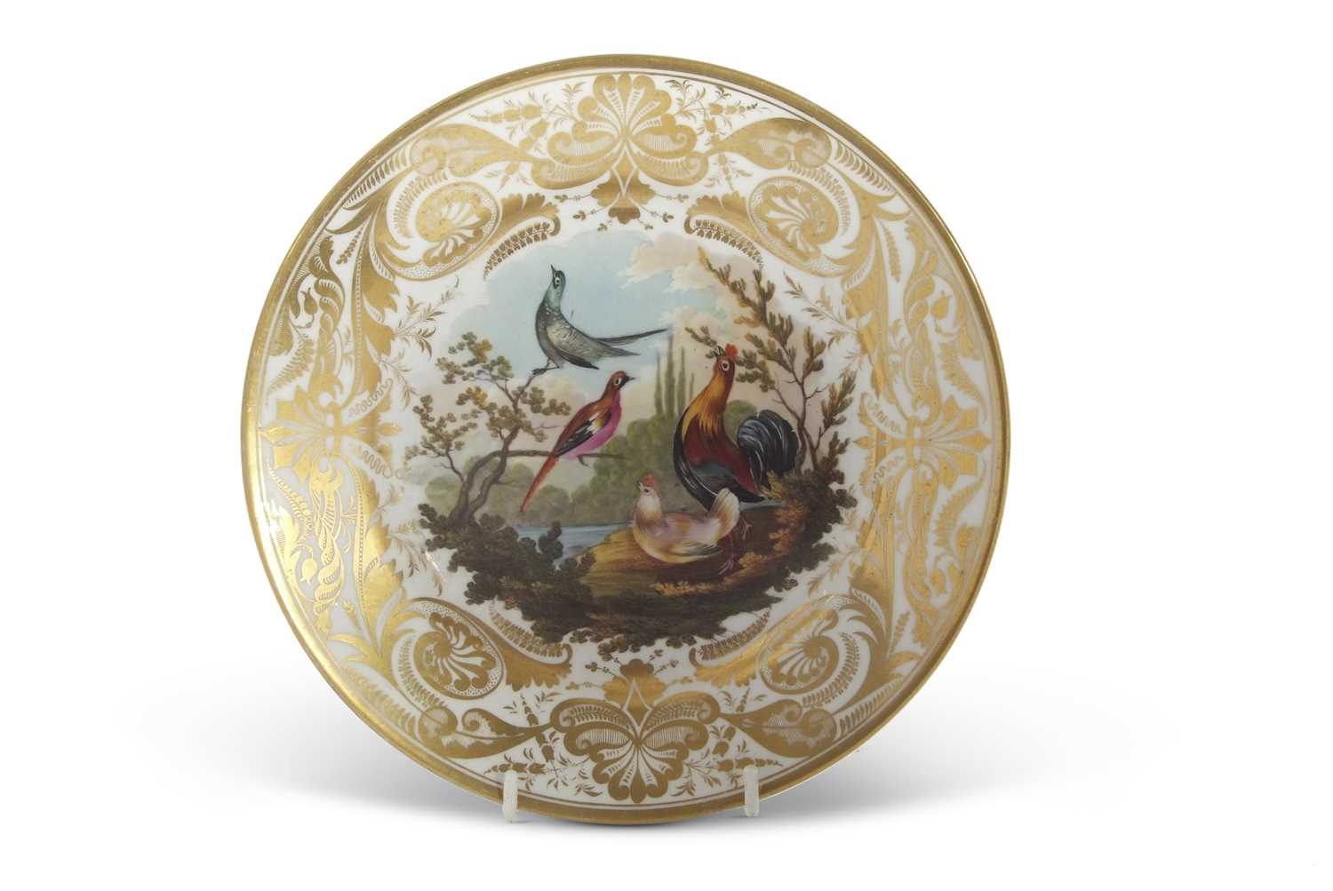 Lot 77 - A early 19th Century Derby plate painted with...