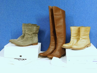 Lot 262 - Three pairs of lady's designer boots, to...