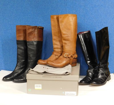 Lot 270 - Three pairs of lady's knee high boots to...