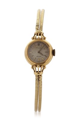 Lot 324 - A vintage 18ct gold ladies Rolex Precision,...