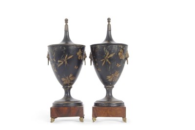 Lot 399 - Golfar & Hughes, London a pair of hand painted...