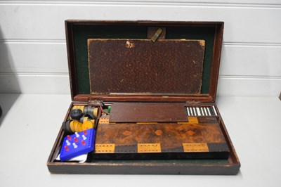 Lot 130A - GAMES BOX INC CONTENTS VIZ DOMINOES, CRIBBAGE,...