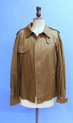 Lot 298 - A gentlemans green Burberry bomber jacket, the...