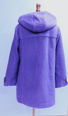Lot 88 - A lady's blue wool mix duffle coat, with zip...