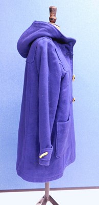 Lot 88 - A lady's blue wool mix duffle coat, with zip...
