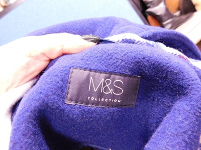 Lot 88 - A lady's blue wool mix duffle coat, with zip...