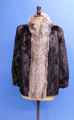 Lot 170 - A lady's fur jacket, the deep brown fur with...