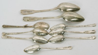 Lot 41 - Mixed Lot: A pair of George III fiddle pattern...