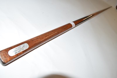 Lot 166 - J P Mannock anti-grip cue of rare oversized...