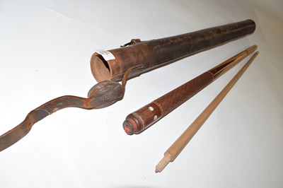 Lot 199 - A vintage Hiolle two-piece pool cue with...