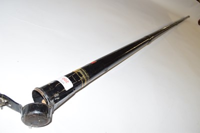 Lot 200 - Ebony and maple hand splice pool cue, 140cm...
