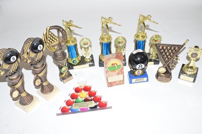 Lot 224 - Group of eleven various pool/snooker tropies...