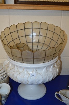 Lot 12 - Mixed Lot: Large white porcelain jardiniere...