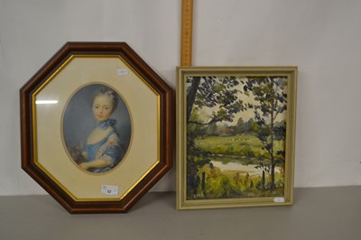 Lot 32 - Perowne - study of the River Bure, oil on...