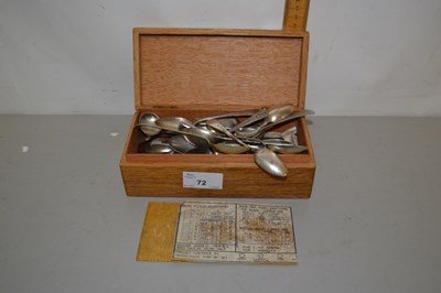 Lot 72 - Small case of various assorted teaspoons