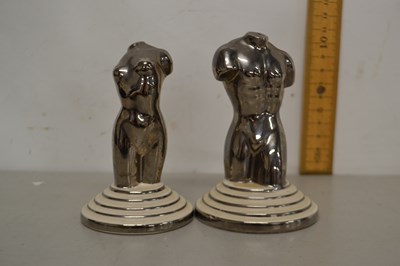 Lot 74 - Novelty salt and pepper torso shaped dispensers