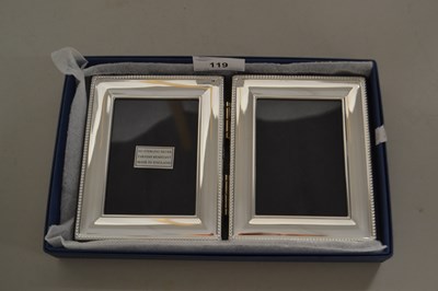Lot 119 - Small modern silver mounted hardwood double...