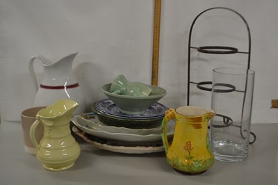 Lot 168 - Mixed Lot: Varioius meat plates, vases, jugs etc