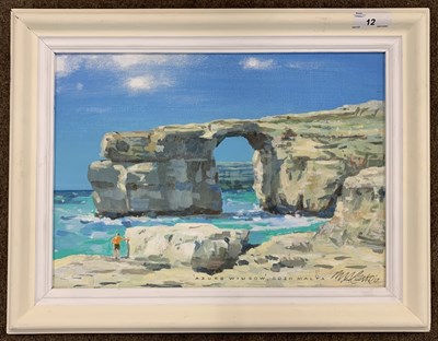 Lot 12 - M.Peake (British, contemporary), 'Azure Window'...