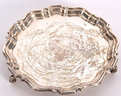 Lot 8 - An Elizabeth II silver card salver with a deep...