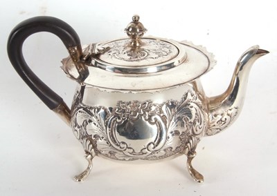 Lot 9 - A late Victorian silver bachelors teapot...
