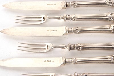 Lot 34 - A set of six Victorian silver dessert knives...