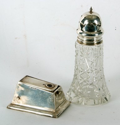 Lot 43 - Mixed Lot:  Edwardian silver mounted table...