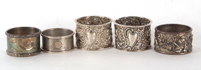 Lot 46 - A pair of late Victorian silver serviette...