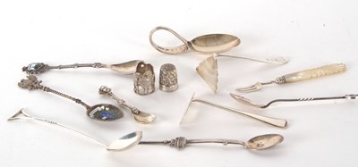 Lot 47 - Mixed Lot: George V silver baby food pusher...