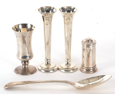 Lot 53 - Mixed Lot: A pair of small hallmarked silver...