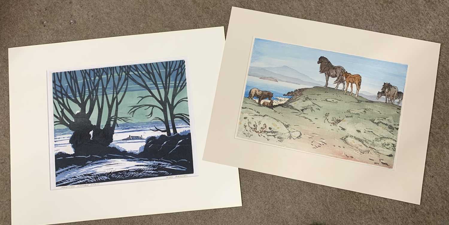 Lot 13 - Noel Dennes (British, 20th century), 'Marshes...