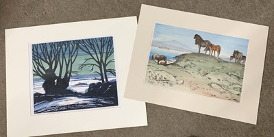 Lot 13 - Noel Dennes (British, 20th century), 'Marshes...