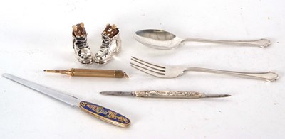 Lot 84 - Mixed Lot:  Two white metal (925) enamel mouse...