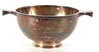 Lot 95 - A Scottish silver quaich of typical form, the...