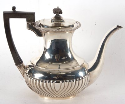 Lot 97 - A George V silver coffee pot, applied...