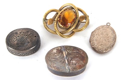 Lot 118 - Mixed Lot: Two 925 marked pill boxes, a...