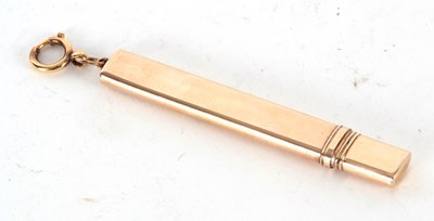 Lot 134 - An Edwardian 9ct gold carpenters two part...