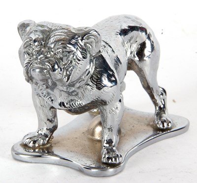 Lot 140 - A vintage chrome bulldog paperweight modelled...