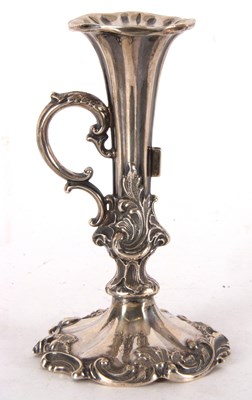 Lot 22 - Victorian silver chamber stick having fluted...