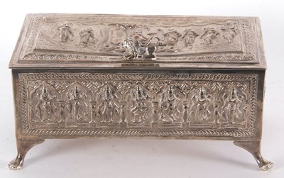 Lot 187 - An Indian silver cigarette box, circa 1900 of...