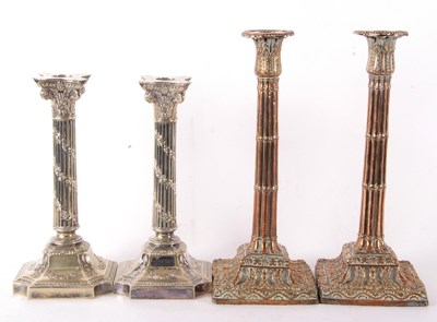 Lot 201 - A pair of Georgian Old Sheffield plate...