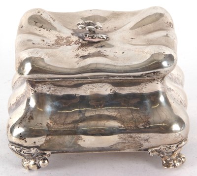Lot 220 - An antique Austrian silver caddy of plain...