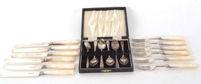 Lot 225 - Six pairs of Victorian dessert eaters, having...