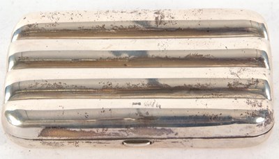 Lot 227 - A Victorian silver cigar case, of plain...