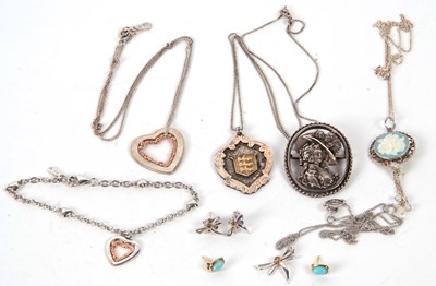 Lot 147 - A Clogau silver and rose gold heart shape...
